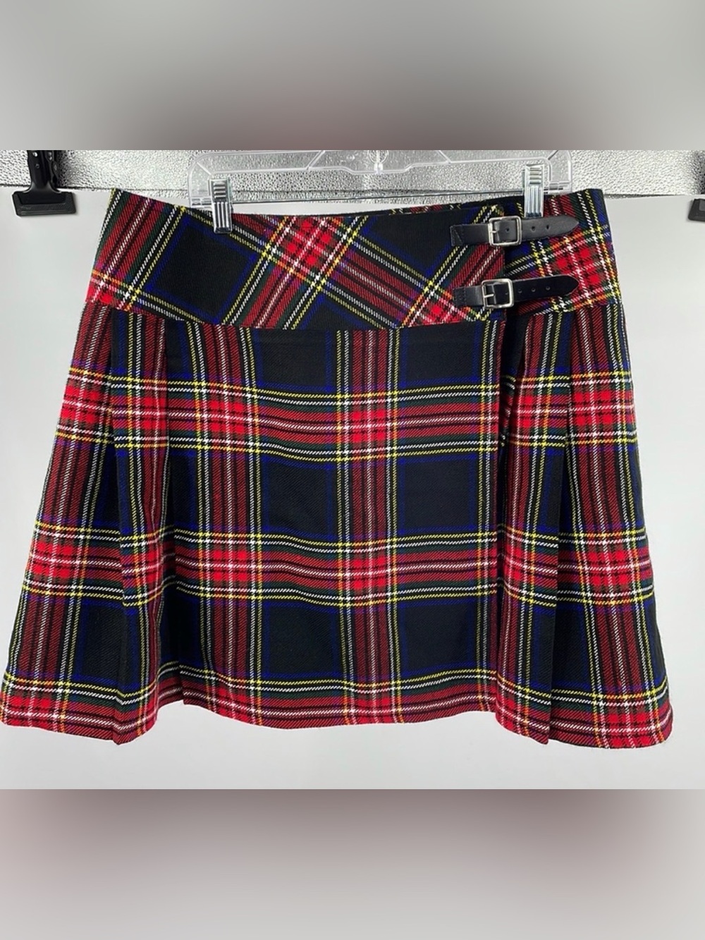 Authentic Scottish Red Tartan Plaid Wool Kilt Skirt Size 36